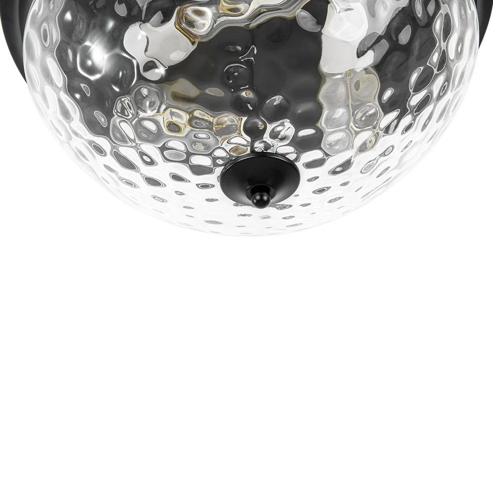 3-light Clear Water Glass Flush Mount Ceiling Light - Image 17