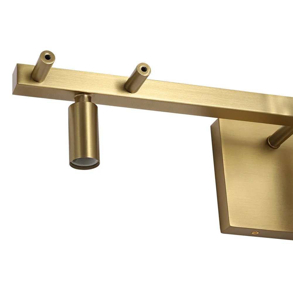 3-Light Water Glass Square Panel Brass Vanity Wall Sconce - Image 13