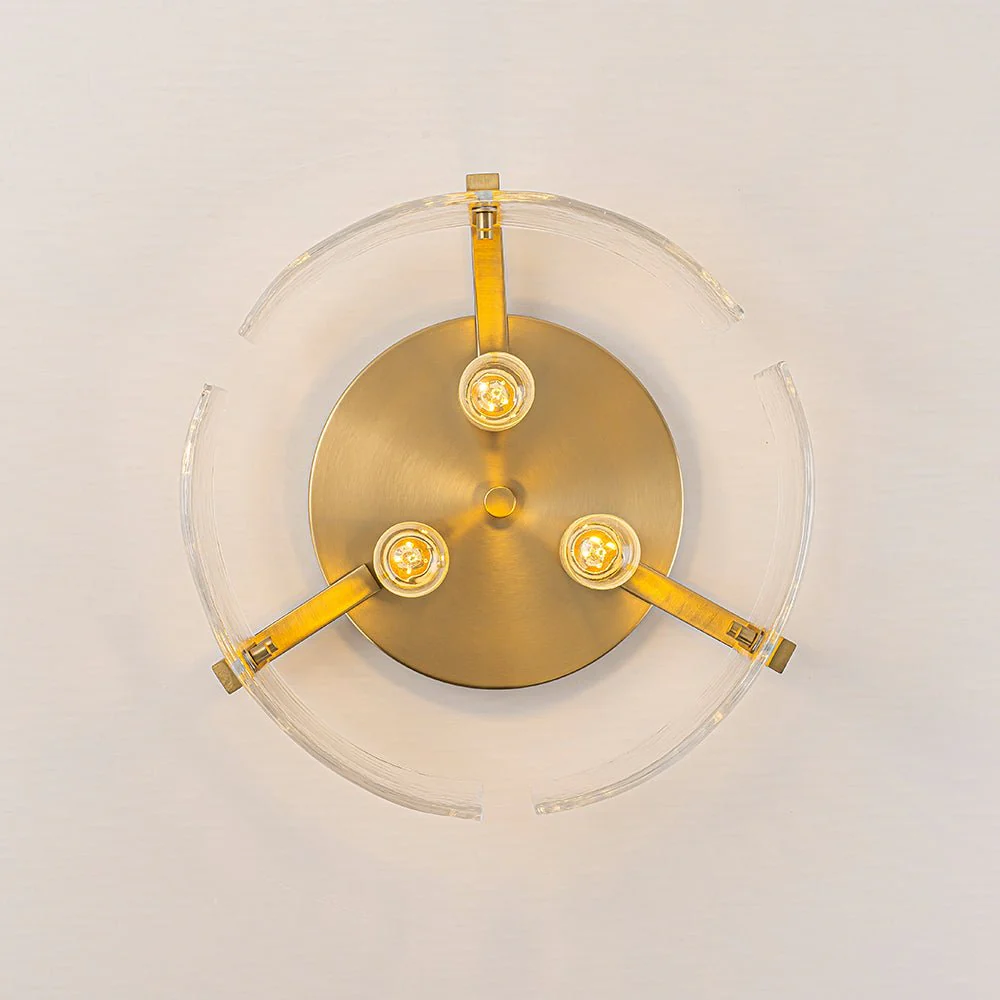 3-Light Water Textured Glass Drum Cage Semi Flush Mount - Image 28