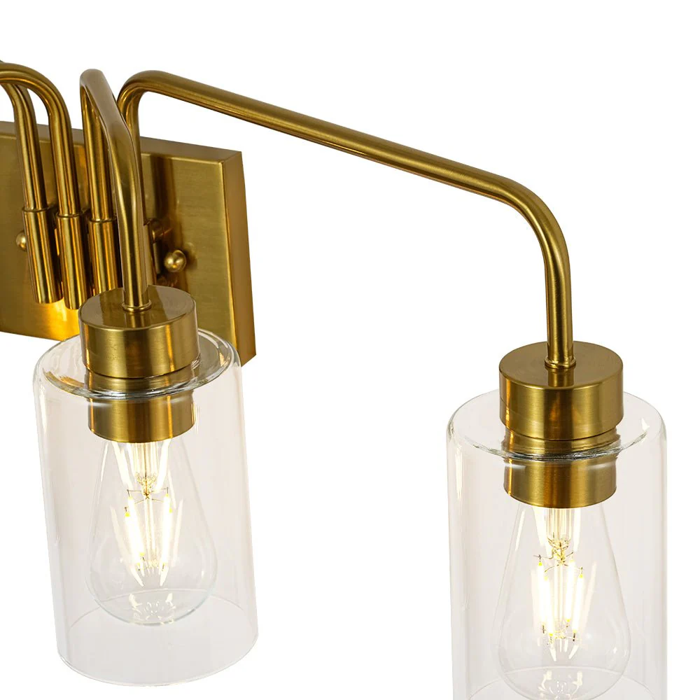4-Light Adjustable Glass Cylinder Vanity Wall Lamp - Image 11