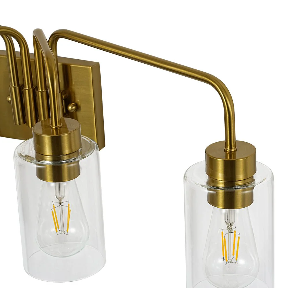 4-Light Adjustable Glass Cylinder Vanity Wall Lamp - Image 12