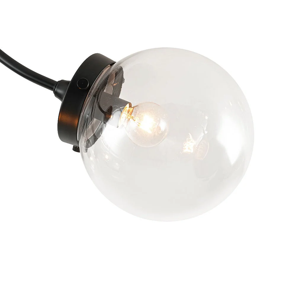 4-Light Bloom Clear Glass Globe Semi Flush Mount - Image 24