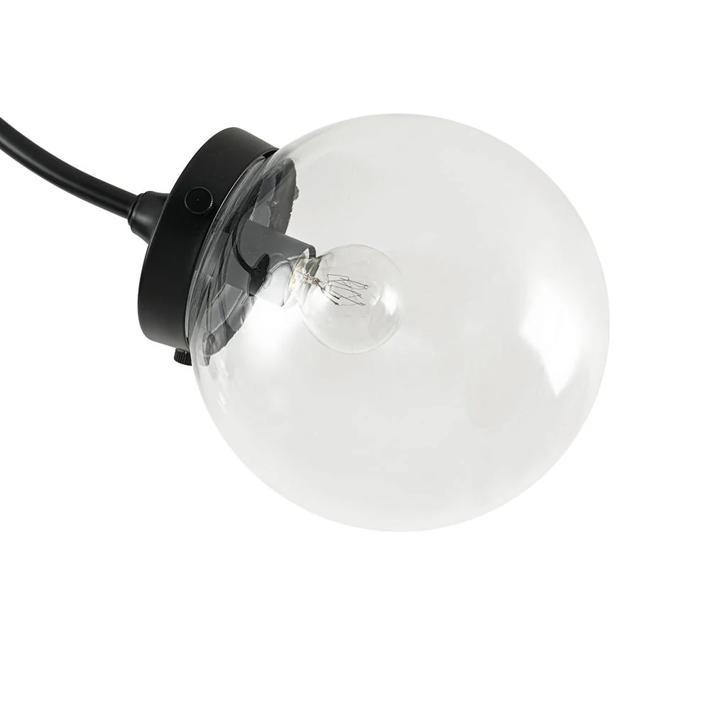 4-Light Bloom Clear Glass Globe Semi Flush Mount - Image 25