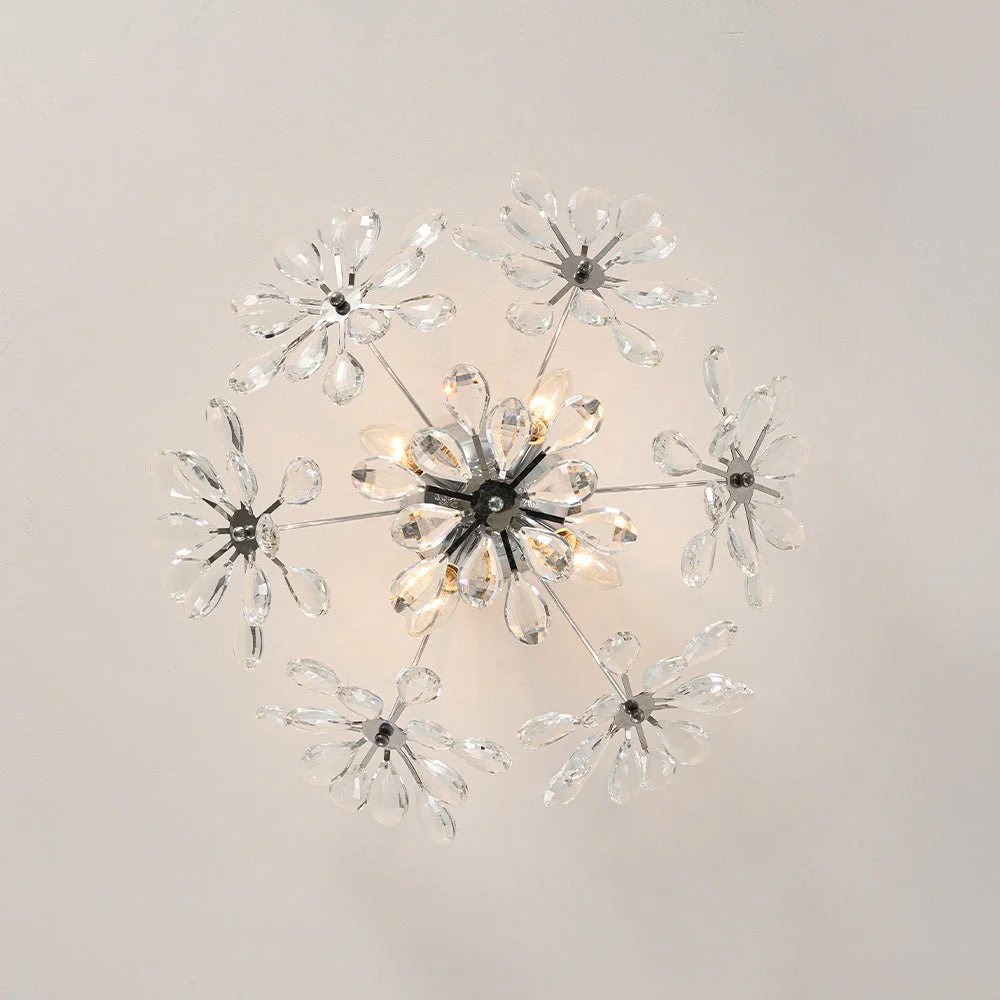 4-Light Bloom Dandelion Crystal Sputnik Semi Flush Mount - Image 11