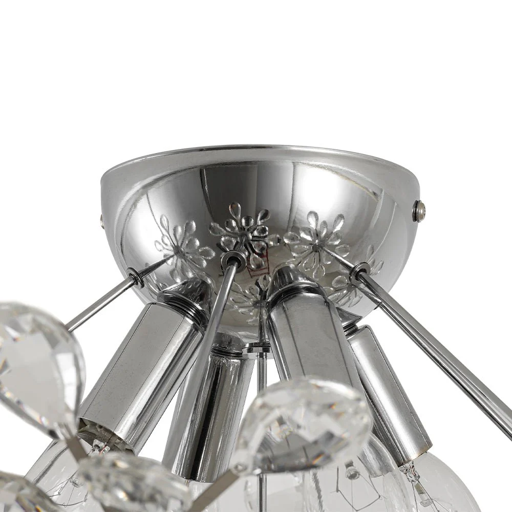 4-Light Bloom Dandelion Crystal Sputnik Semi Flush Mount - Image 14
