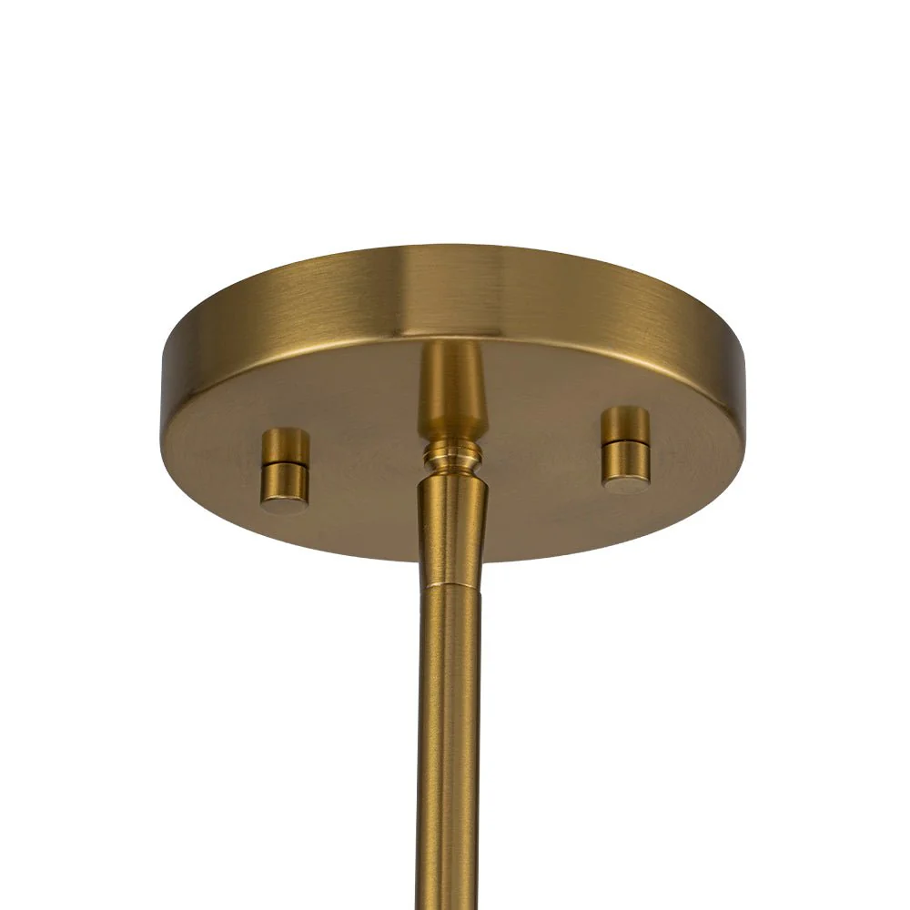 (OpenBox) 4-Light Brass White Linen Wide Drum Cage Pendant Light - Image 11