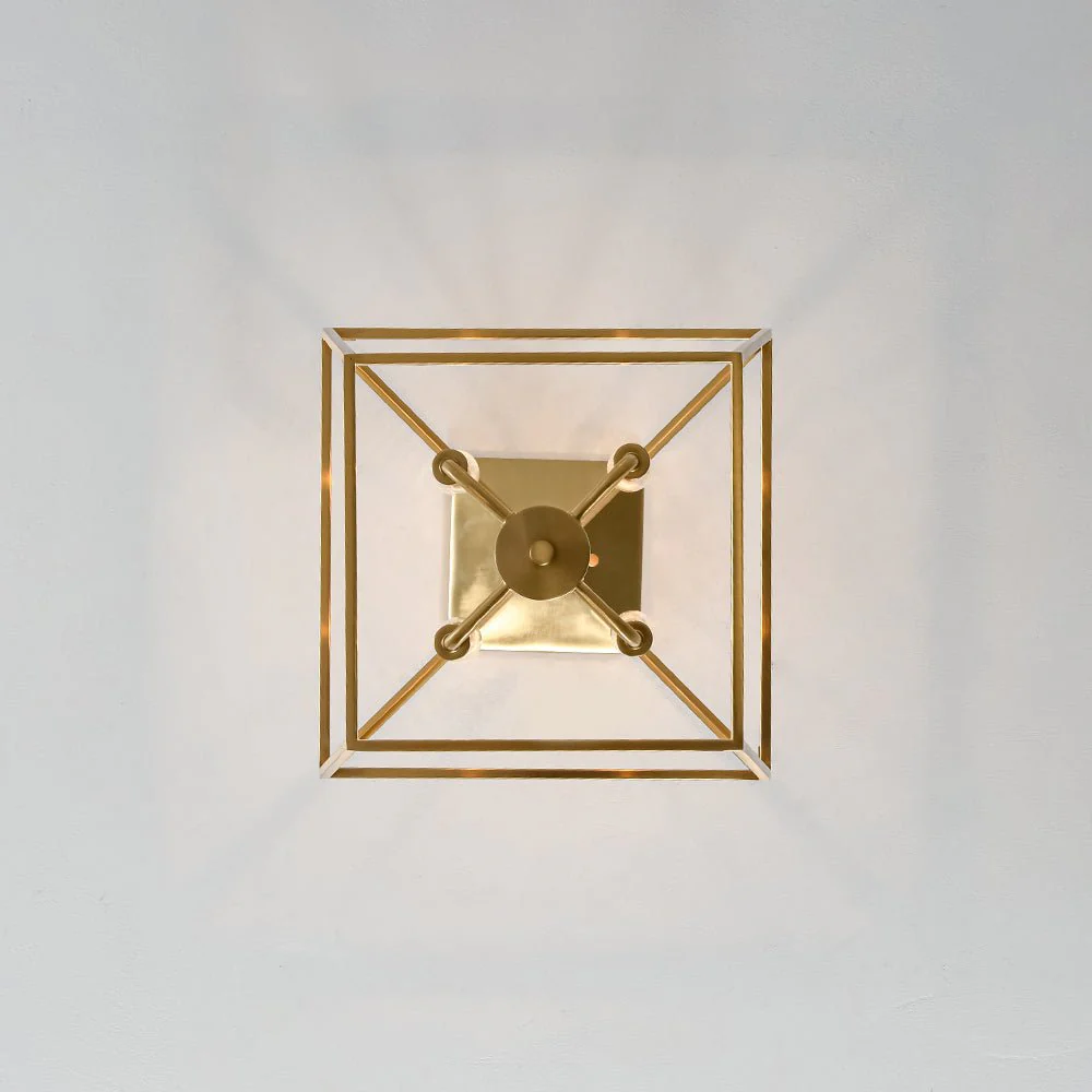4-Light Candle Style Square Lantern Semi Flush Mount - Image 15