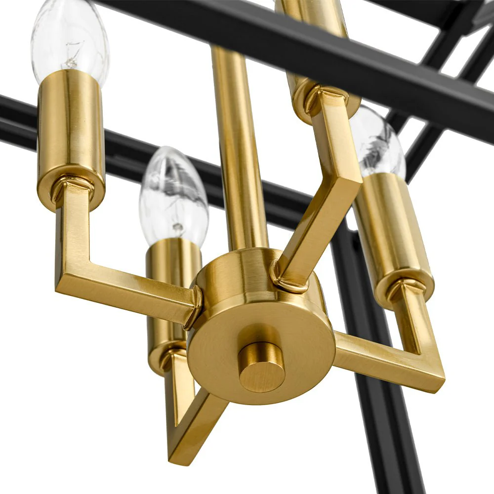 4-Light Candle Style Tiered Square Lantern Pendant - Image 16