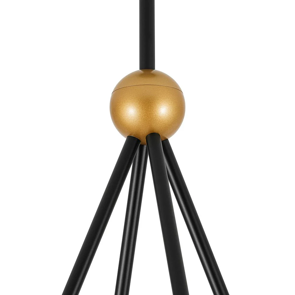 4-Light Cluster White Fabric Cone Shade Chandelier - Image 14