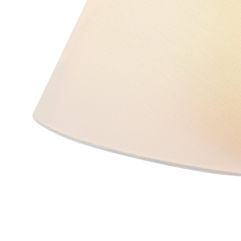 4-Light Cluster White Fabric Cone Shade Chandelier - Image 15