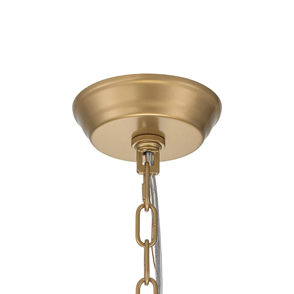 4-Light Crystal Accented Capiz Shell Drum Lantern Pendant - Image 12