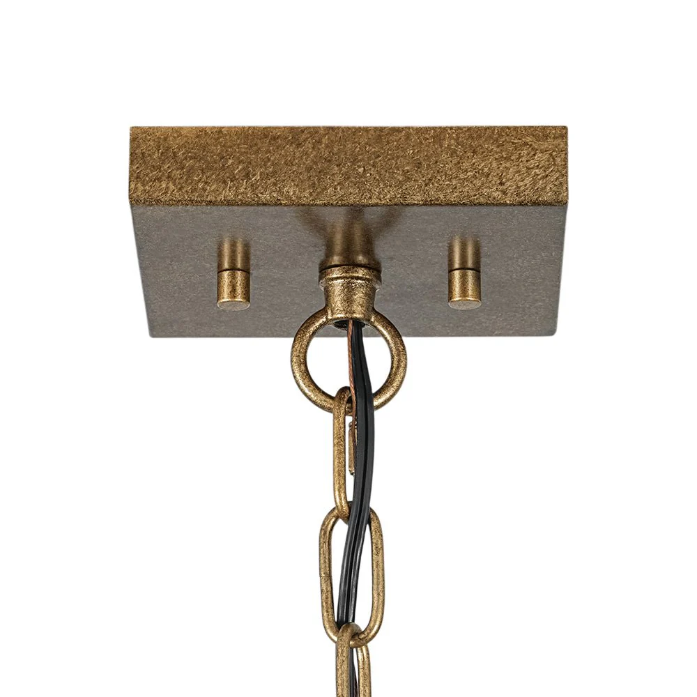4-light French Antique Gold Candle Square Lantern Chandelier - Image 16