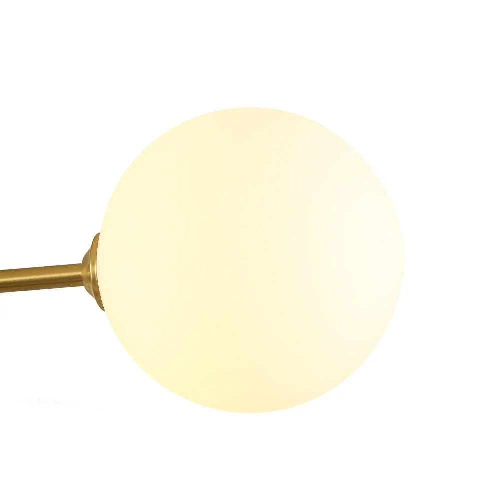 4-Light Frosted Glass Globe Linear Sputnik Semi Flush Mount - Image 13