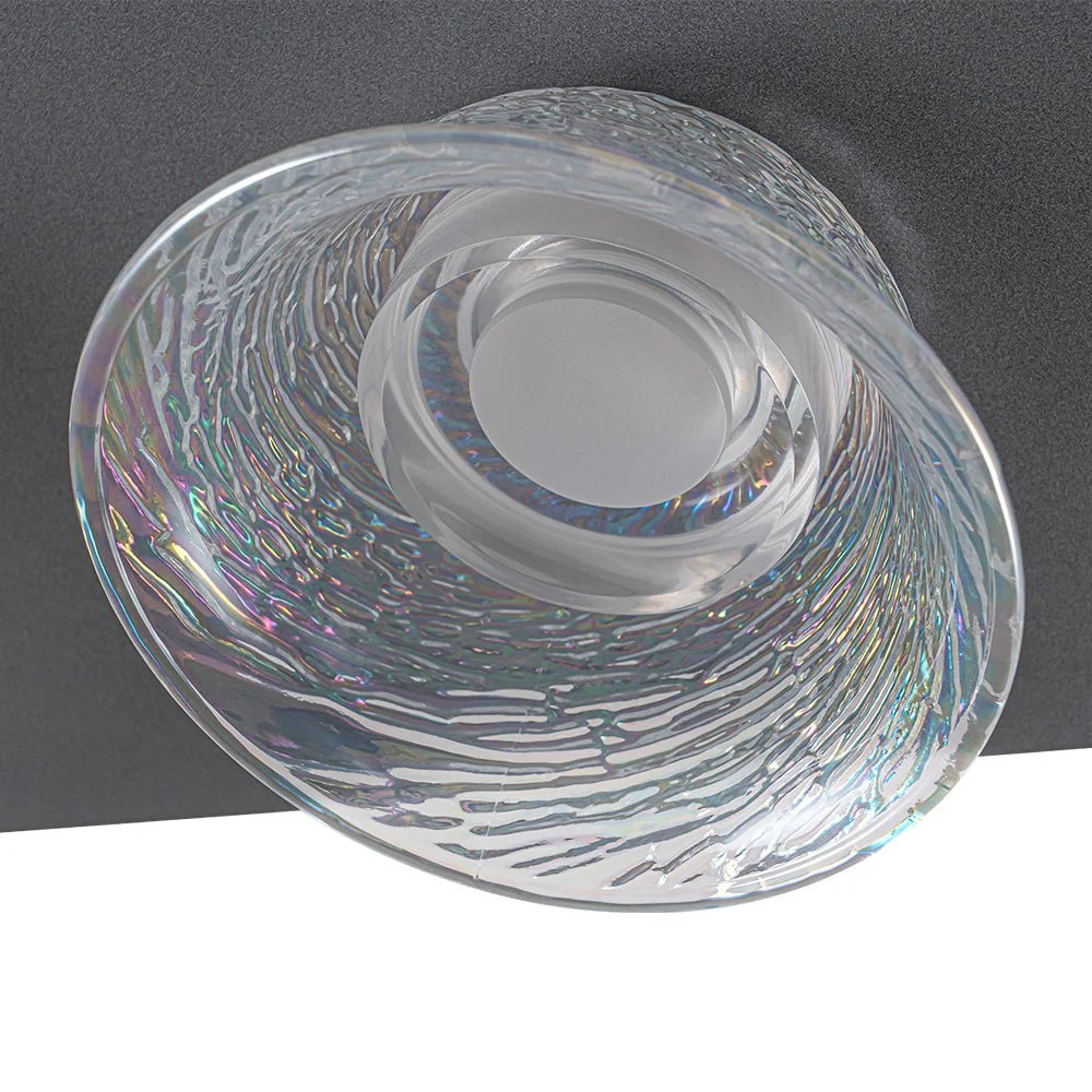 4-Light Iridescent Glass Bell LED Square Semi Flush Mount - Image 14
