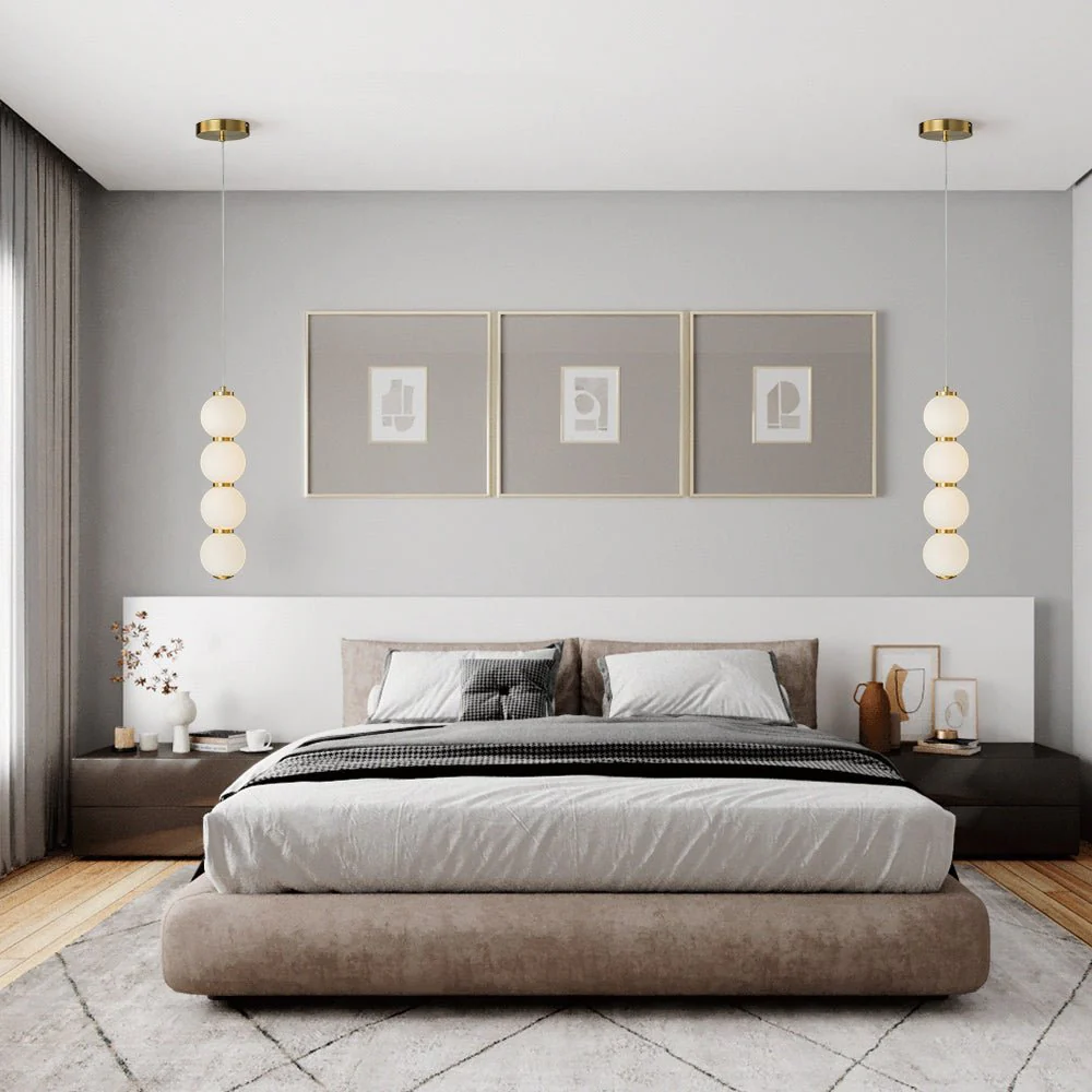 4-Light LED Frosted Glass Strand Globe Pendant Light - Image 3