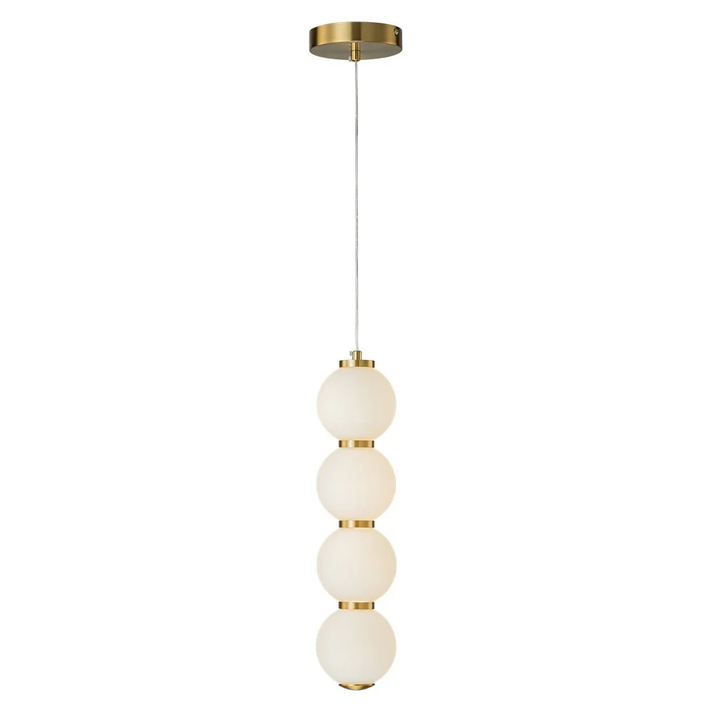 4-Light LED Frosted Glass Strand Globe Pendant Light - Image 4