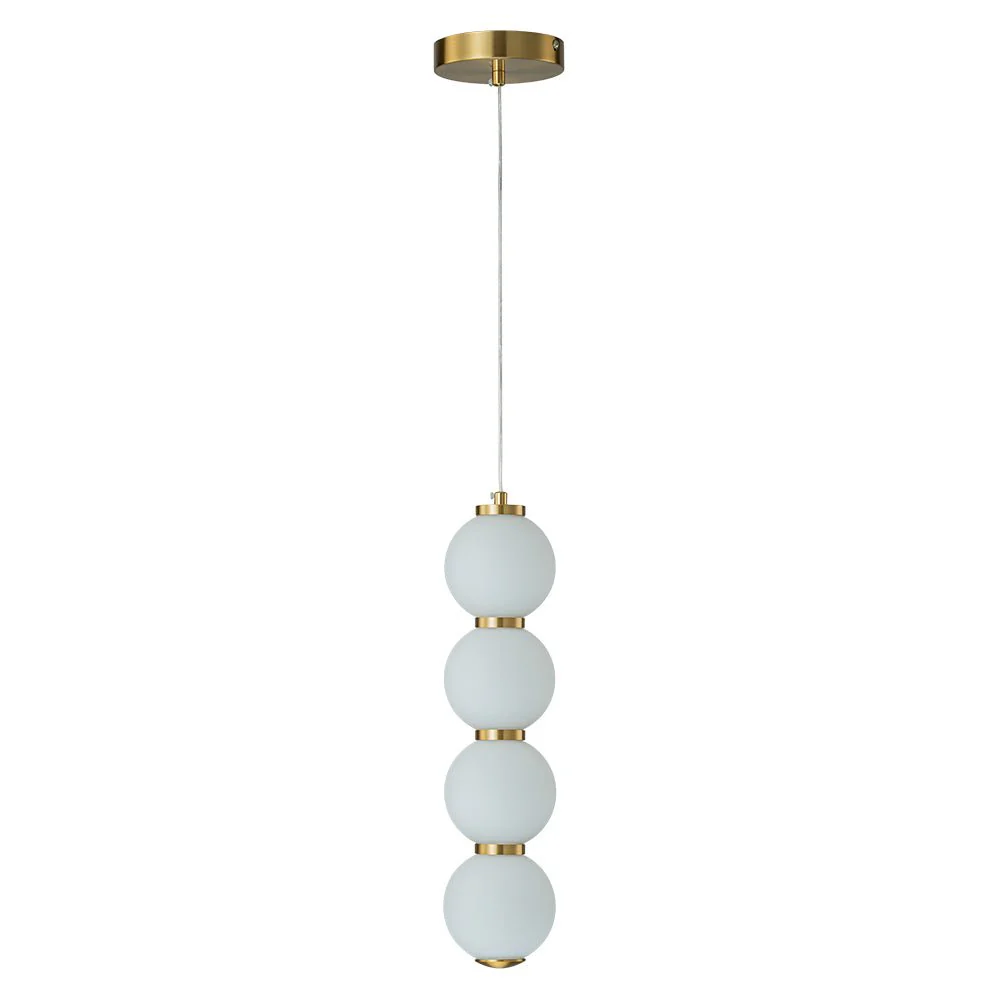4-Light LED Frosted Glass Strand Globe Pendant Light - Image 5