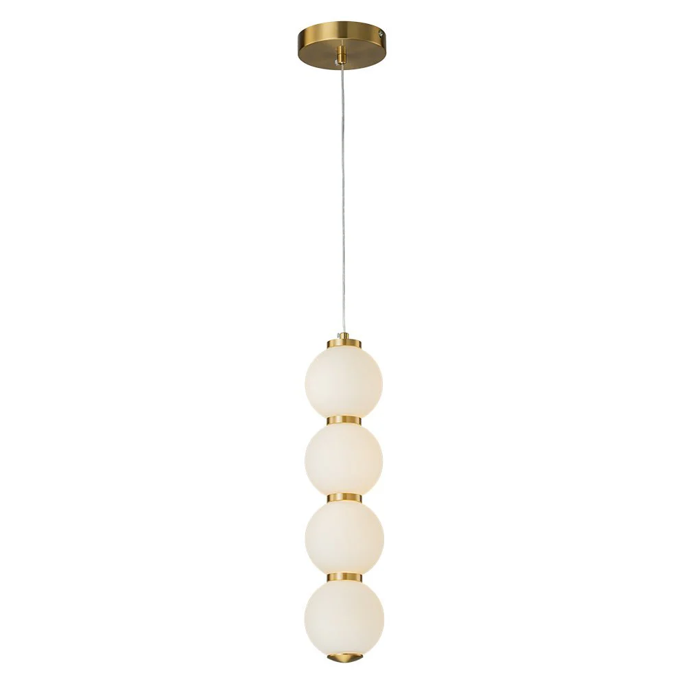4-Light LED Frosted Glass Strand Globe Pendant Light - Image 6