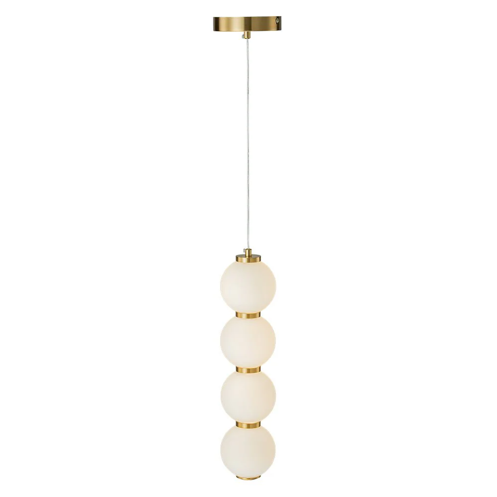 4-Light LED Frosted Glass Strand Globe Pendant Light - Image 7