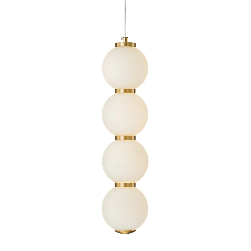 4-Light LED Frosted Glass Strand Globe Pendant Light - Image 8