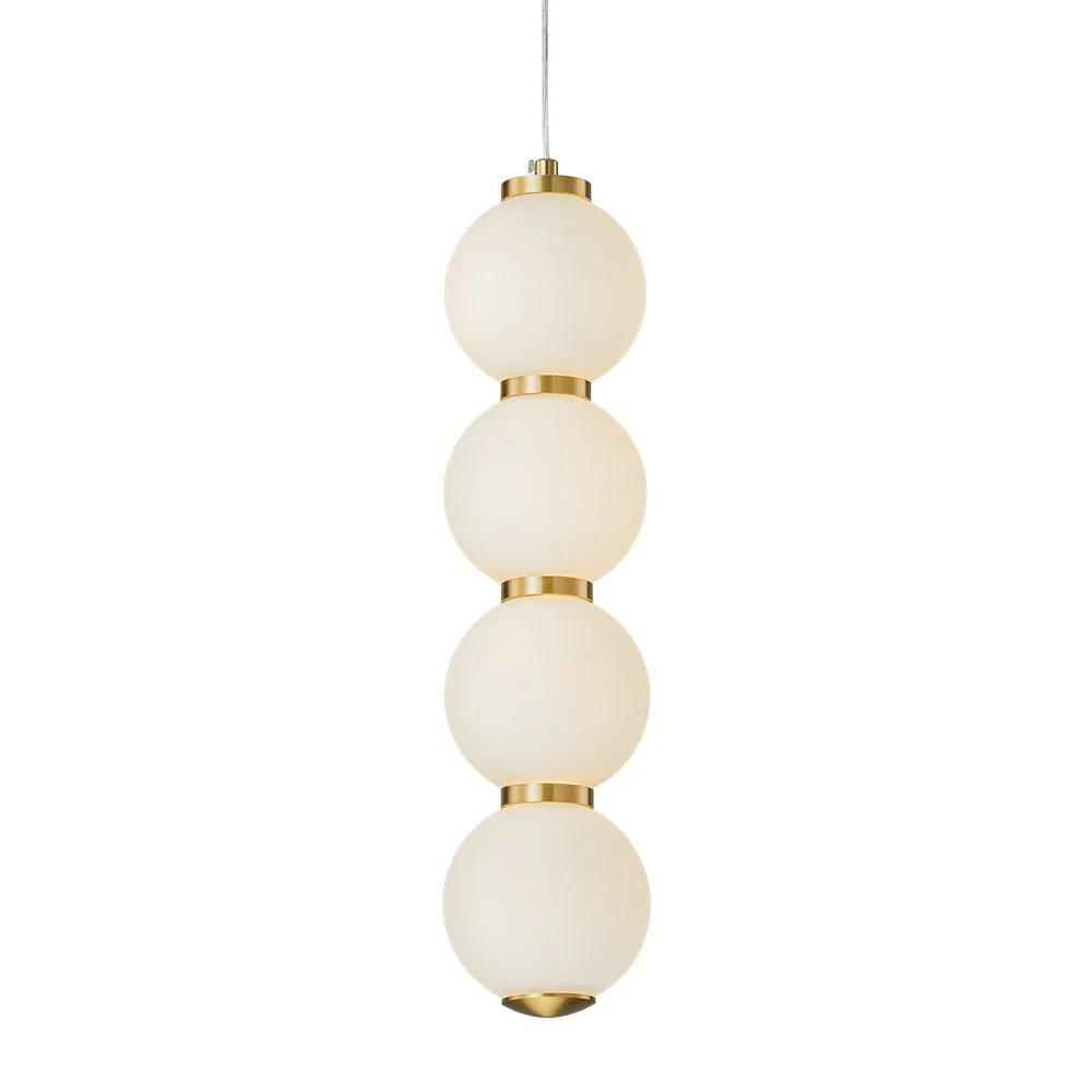 4-Light LED Frosted Glass Strand Globe Pendant Light - Image 9