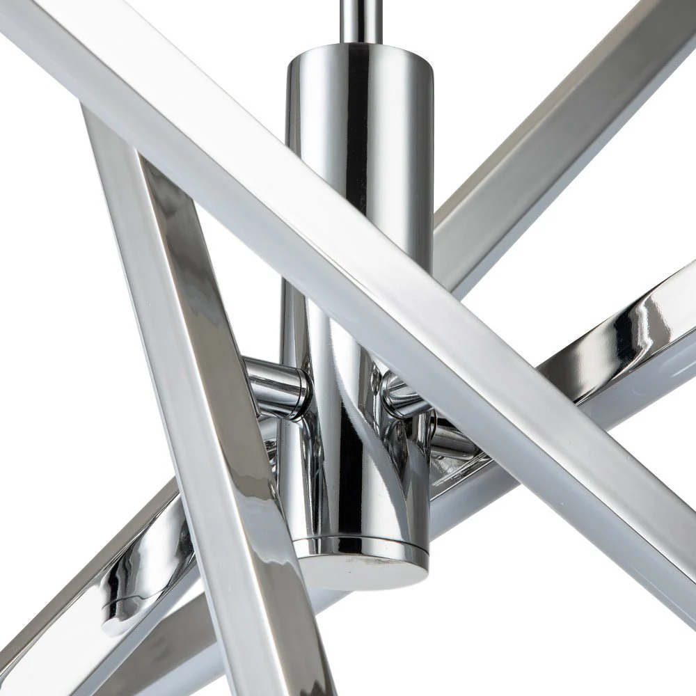 4-Light Dimmable LED Tube Sputnik Chandelier - Image 10