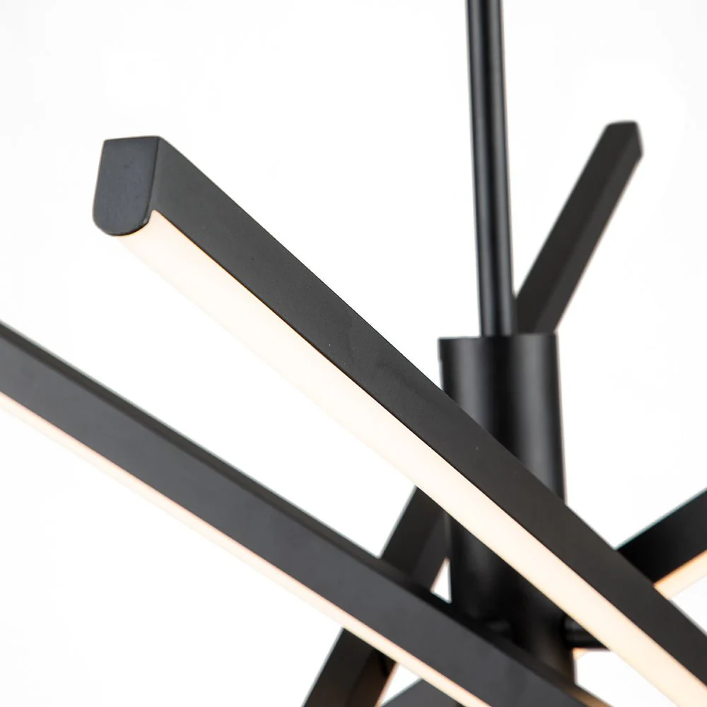4-Light Dimmable LED Tube Sputnik Chandelier - Image 13
