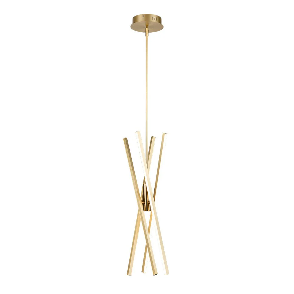 4-Light Dimmable LED Tube Sputnik Chandelier - Image 5