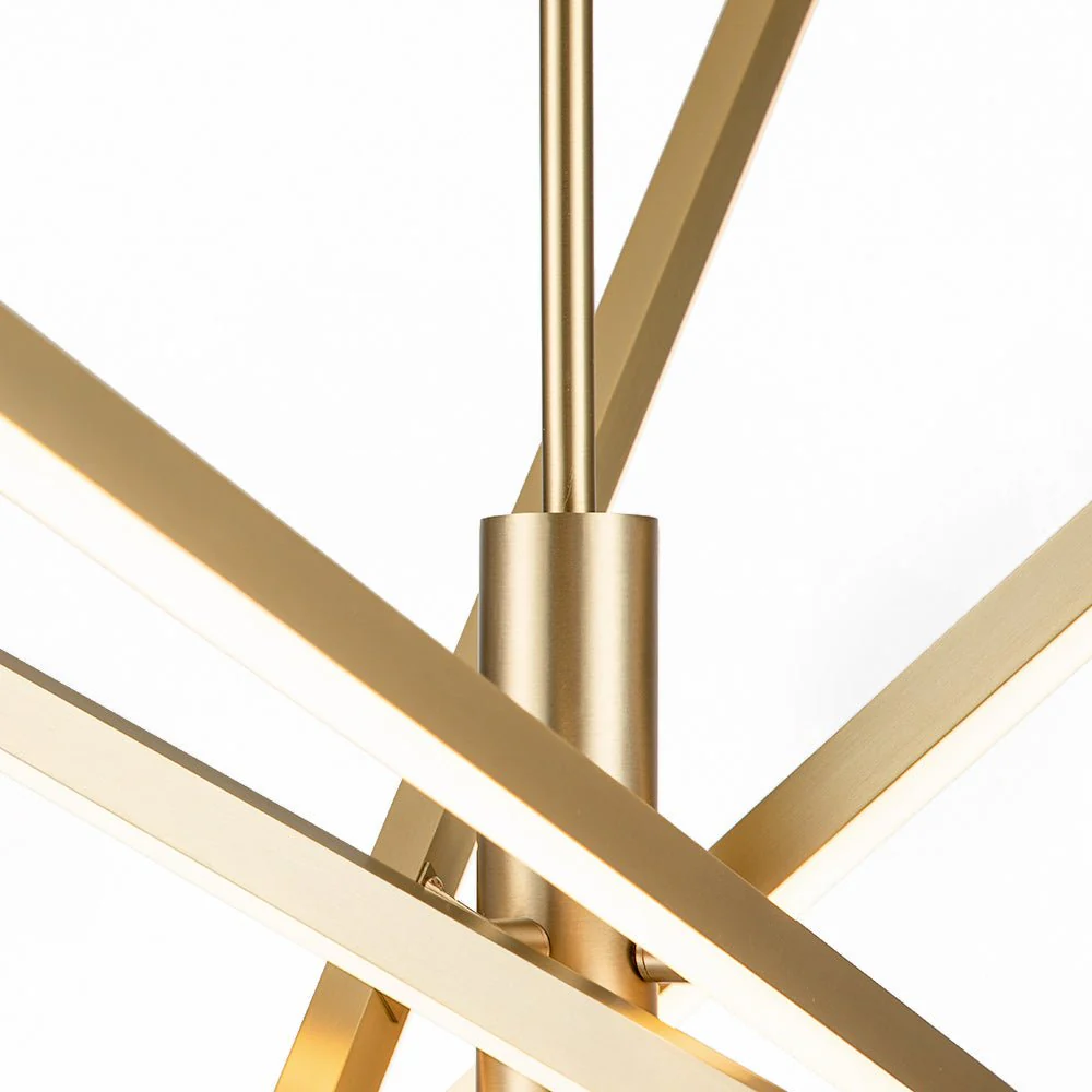 4-Light Dimmable LED Tube Sputnik Chandelier - Image 6