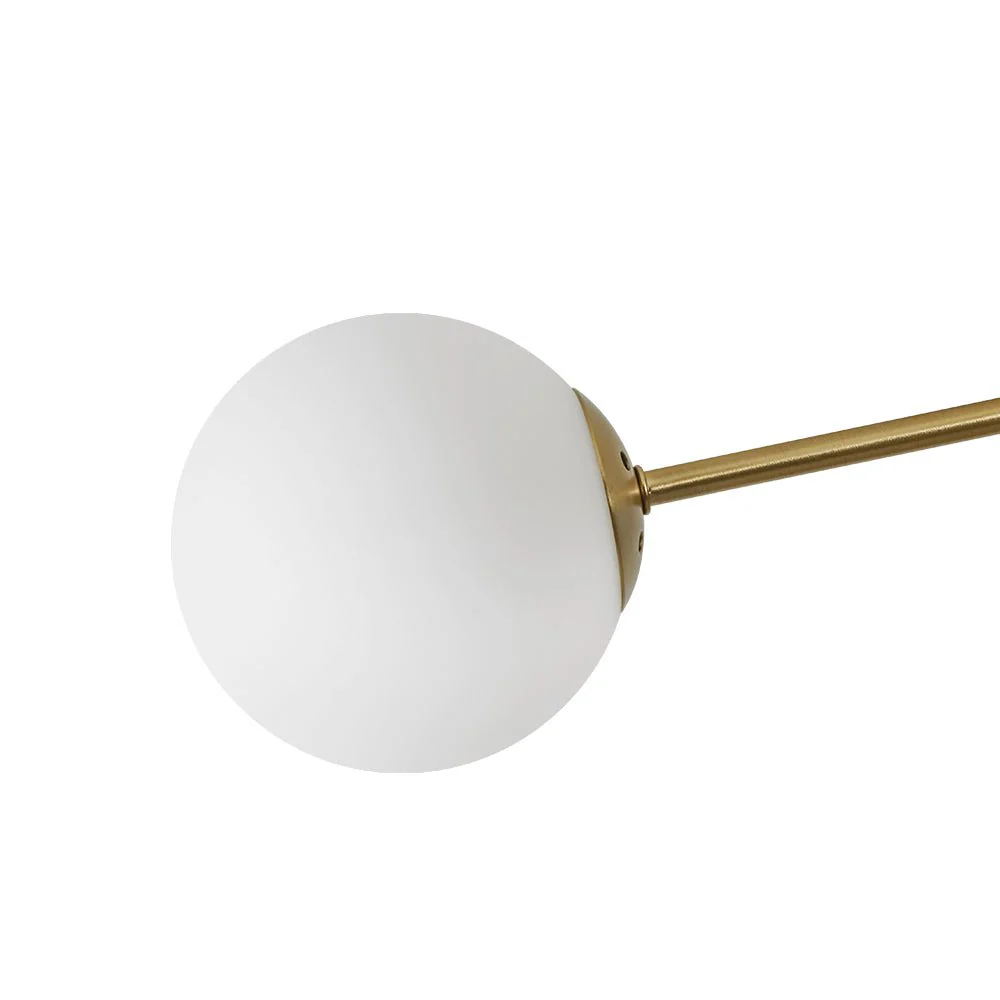 4-Light Minimalist Linear Sputnik Opal Glass Globe Semi Flush - Image 17