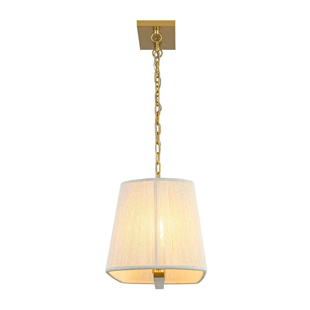 5-Light Beige Woven Thread Linear Cage Island Chandelier - Image 8