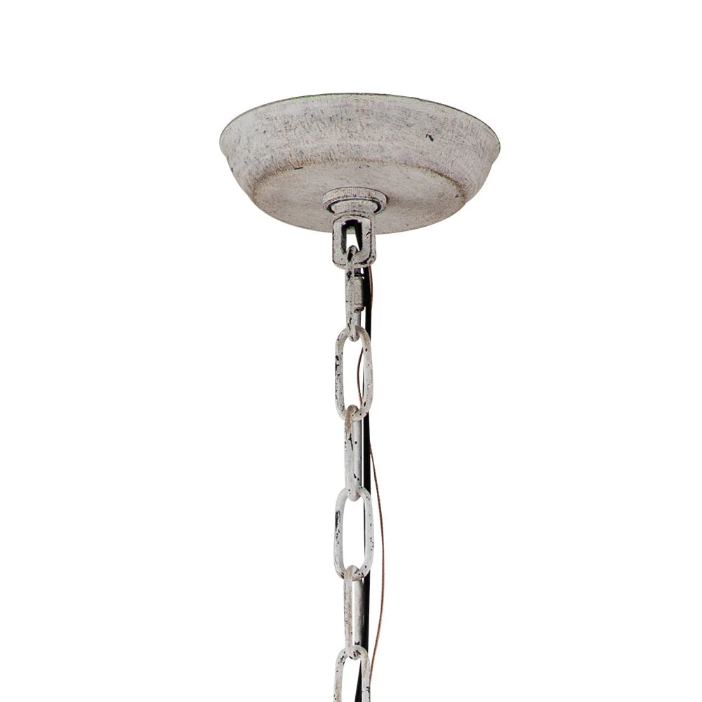 5-Light Distressed White Shabby Chic Candle Style Chandelier - Image 10