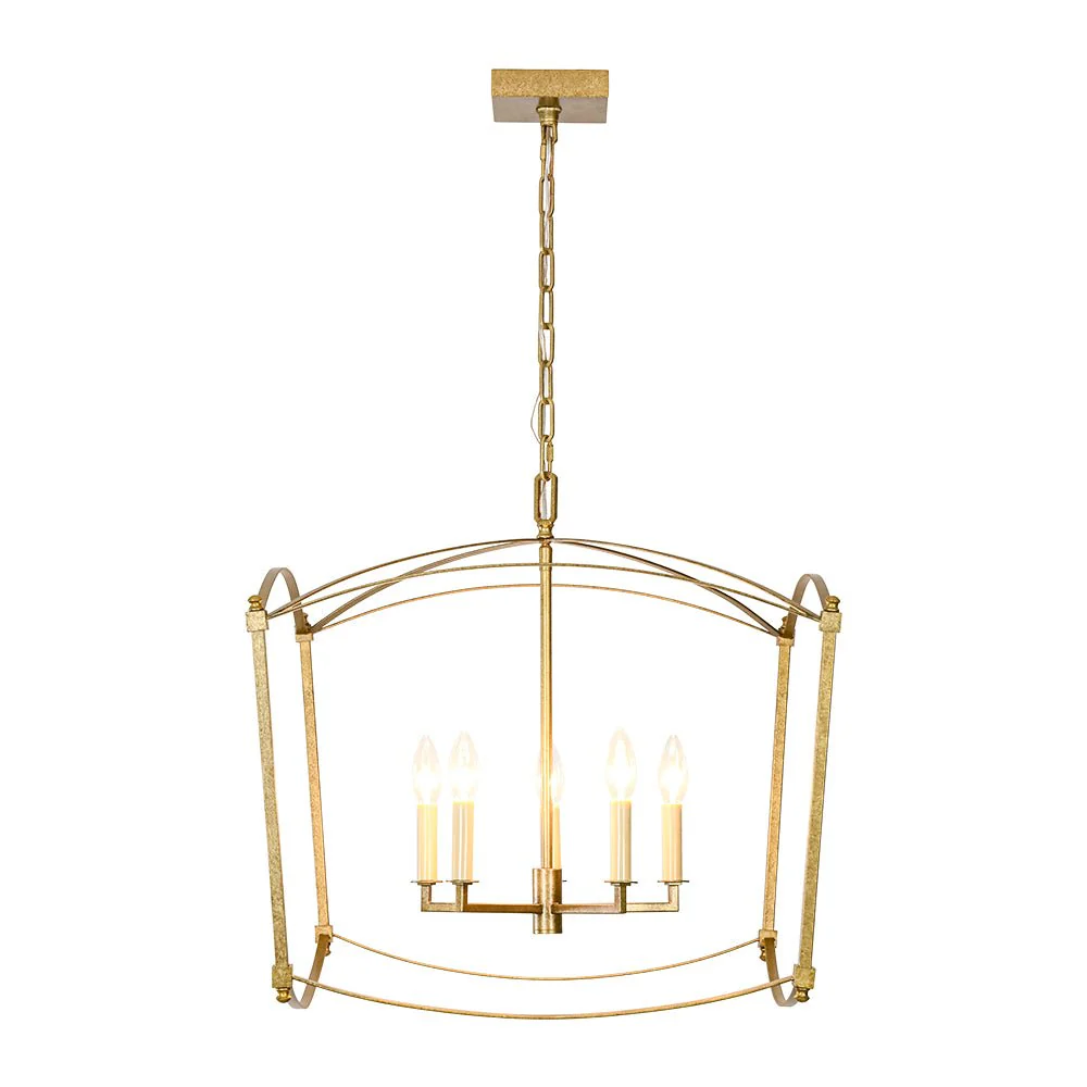 5-light French Antique Candle Style Lantern Pendant Chandelier - Image 6