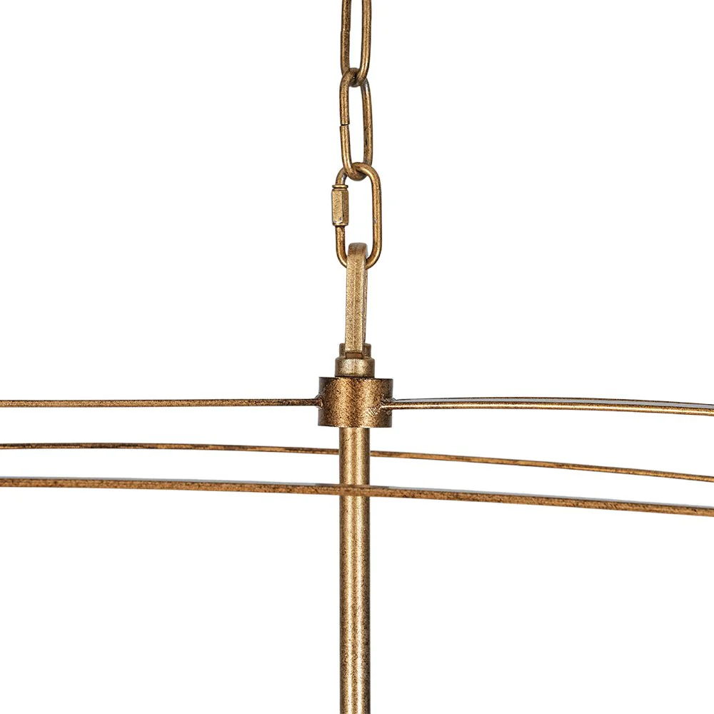 5-light French Antique Candle Wide Lantern Island Chandelier - Image 14