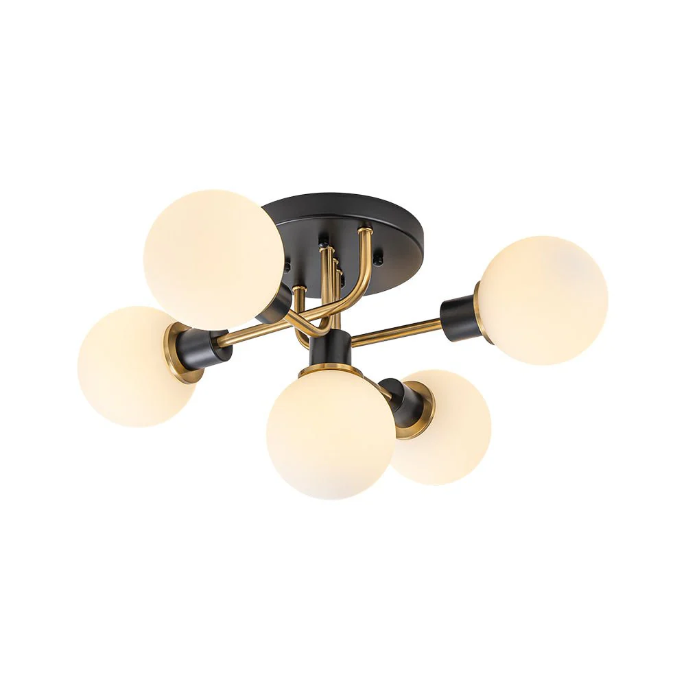 5-light Glass Globe Semi Flush Bubble Ceiling Light - Image 16