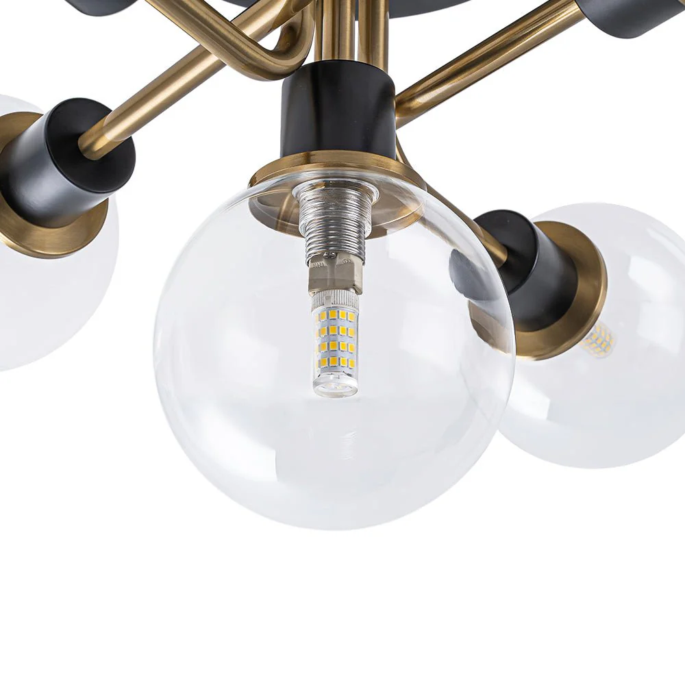 5-light Glass Globe Semi Flush Bubble Ceiling Light - Image 22