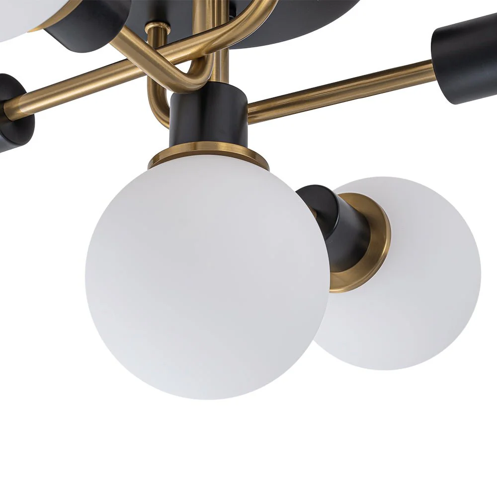 5-light Glass Globe Semi Flush Bubble Ceiling Light - Image 25