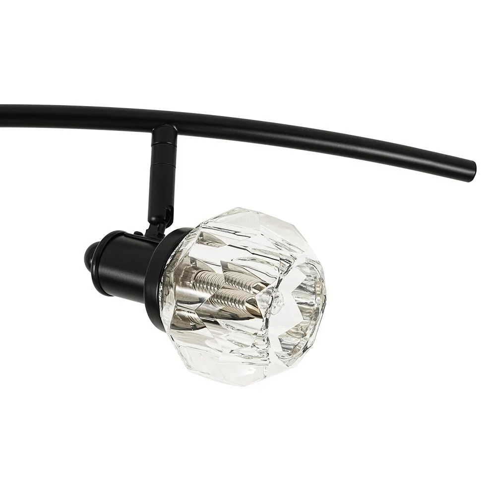 6-Light Adjustable Crystal Spotlight Island Linear Track Light - Image 10