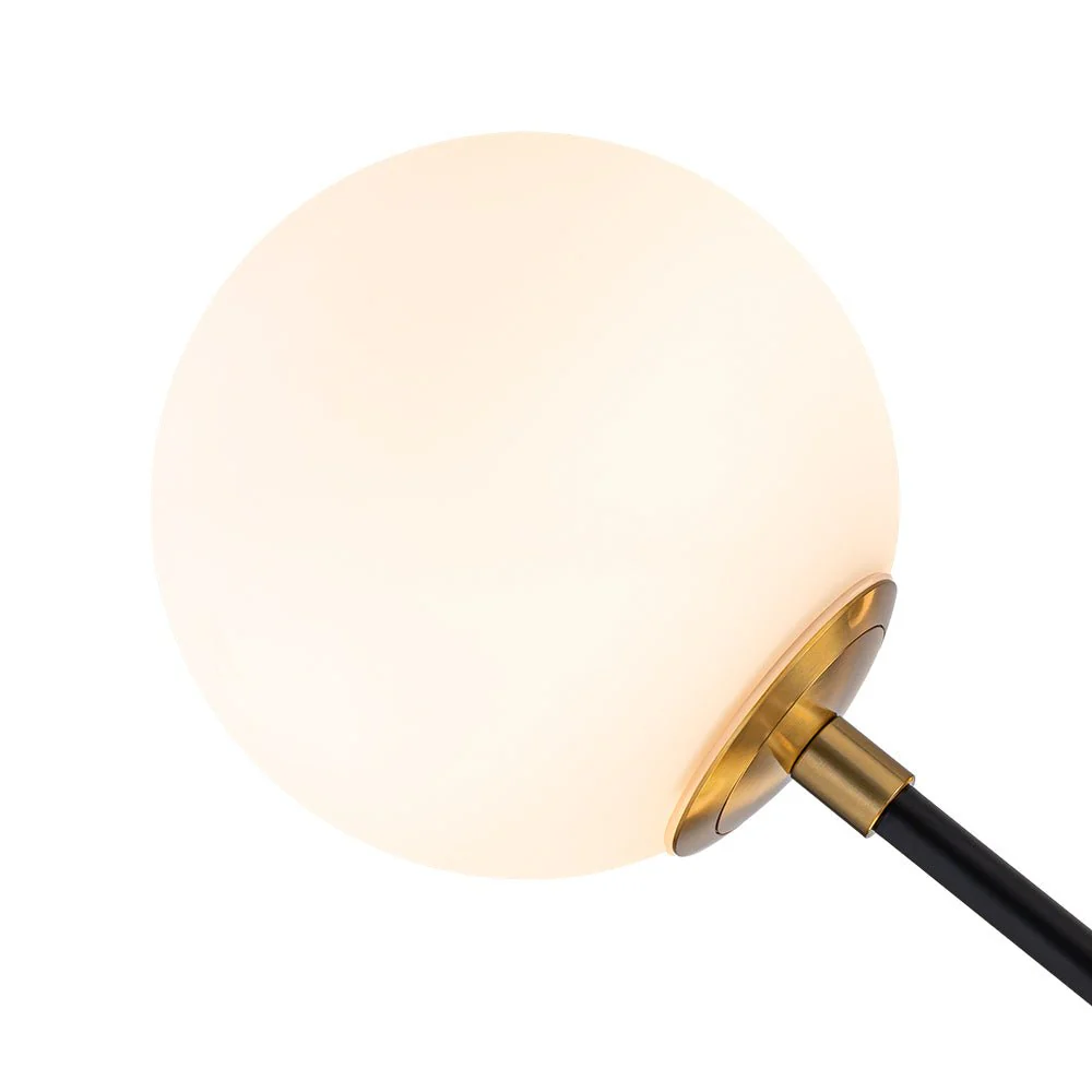 6-Light Adjustable Frosted Glass Globe Sputnik Chandelier - Image 12