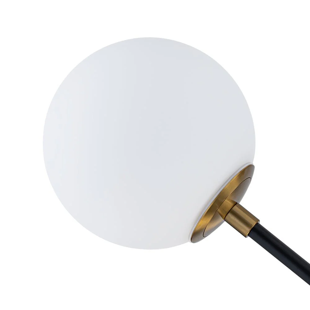 6-Light Adjustable Frosted Glass Globe Sputnik Chandelier - Image 13