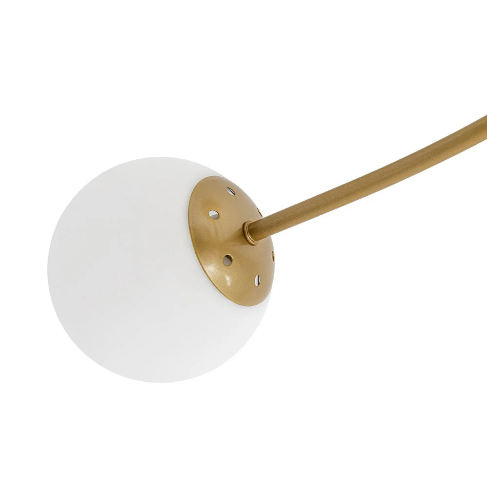 6‑Light Arch Opal Glass Globe Bubble Semi Flush Chandelier - Image 12