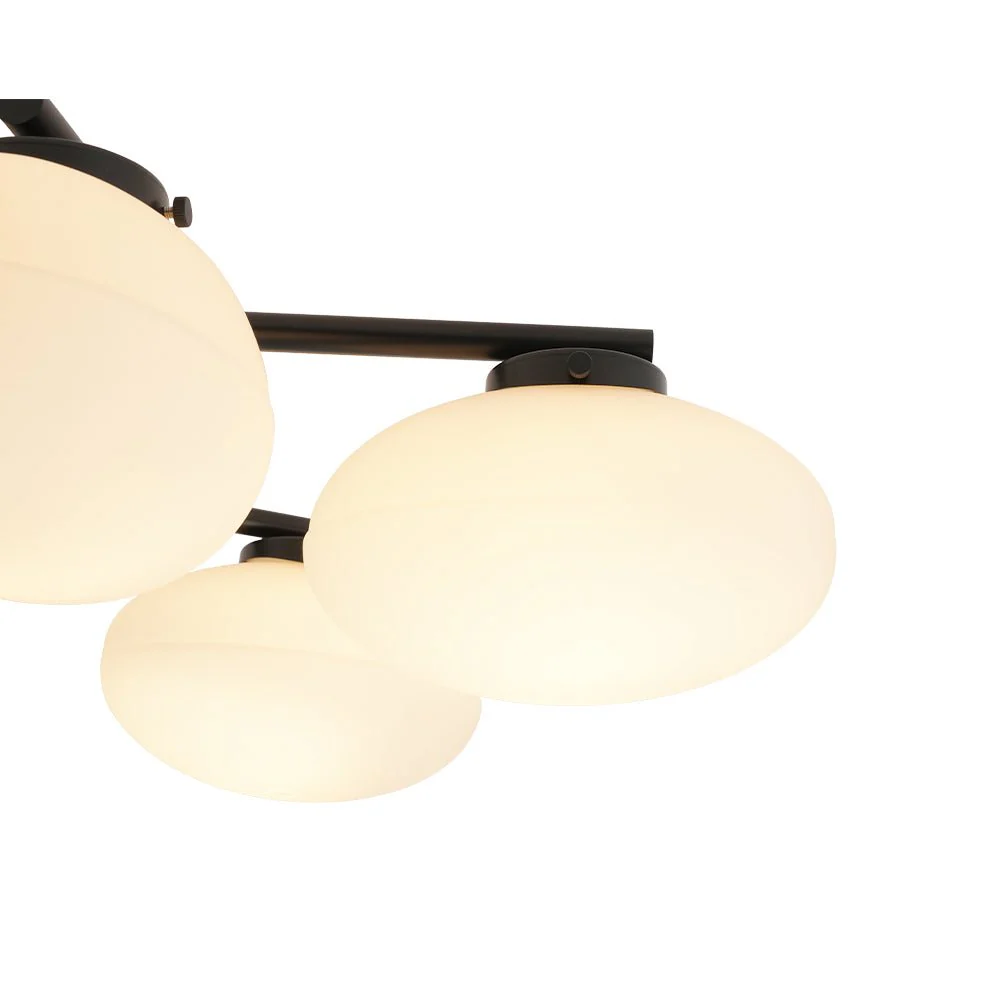 6-Light Branch Frosted Glass Egg Semi Flush Chandelier - Image 17