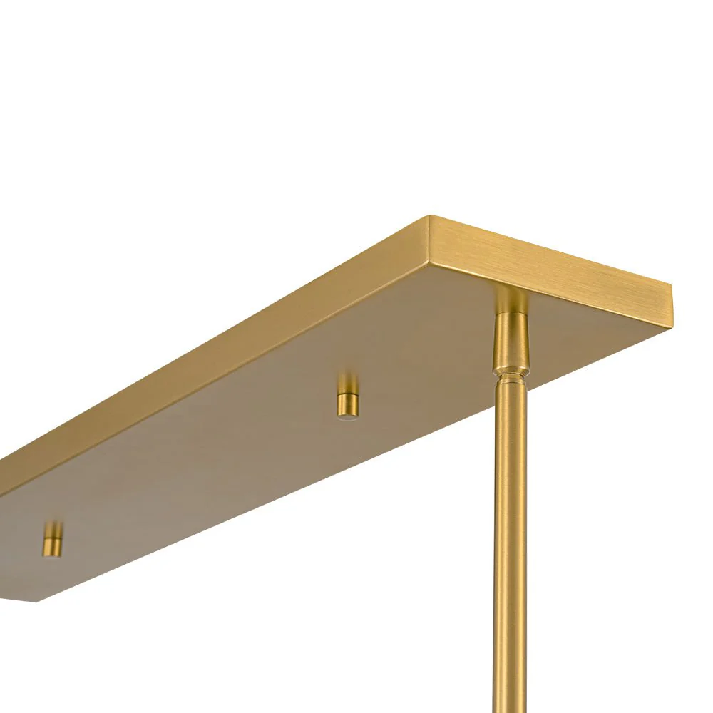 6-Light Frosted Glass Globe Linear Island Chandelier - Image 17