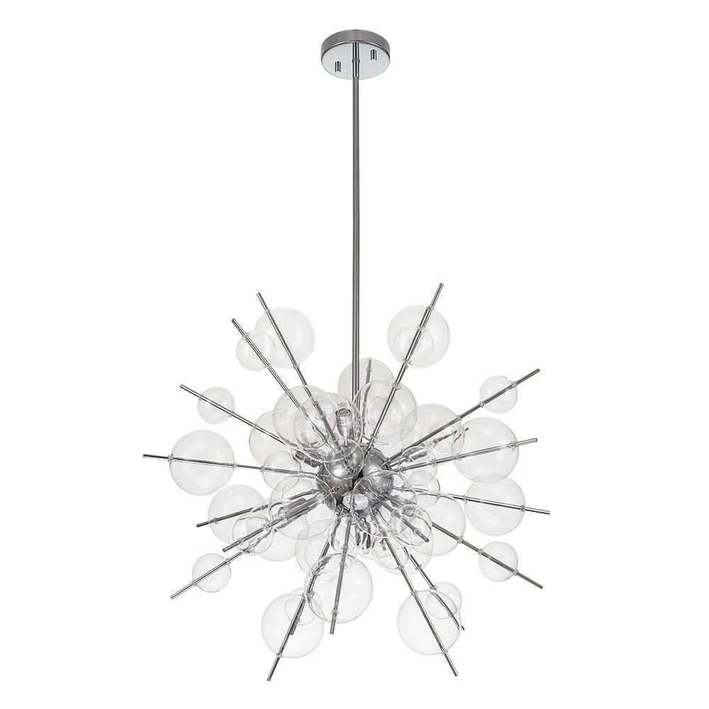 6-Light Glass Globe Bubble Sputnik Sunburst Chandelier - Image 11