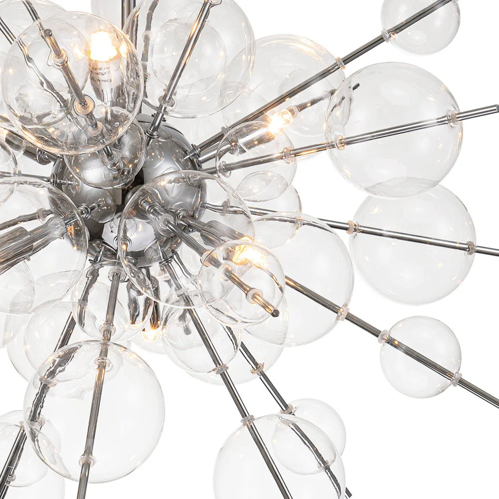 6-Light Glass Globe Bubble Sputnik Sunburst Chandelier - Image 12