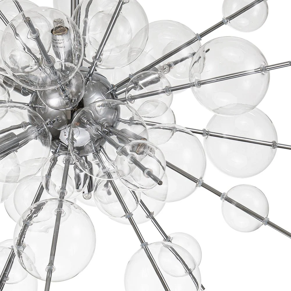 6-Light Glass Globe Bubble Sputnik Sunburst Chandelier - Image 13
