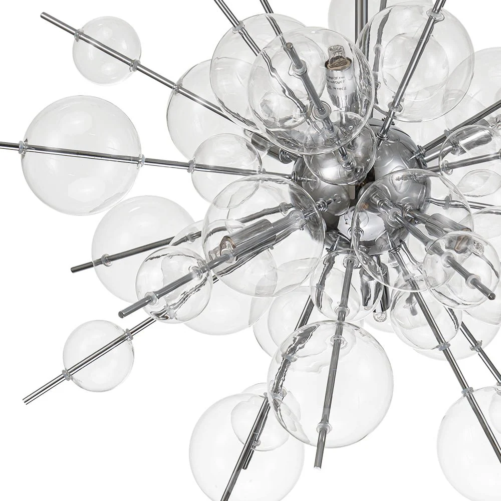 6-Light Glass Globe Bubble Sputnik Sunburst Chandelier - Image 15