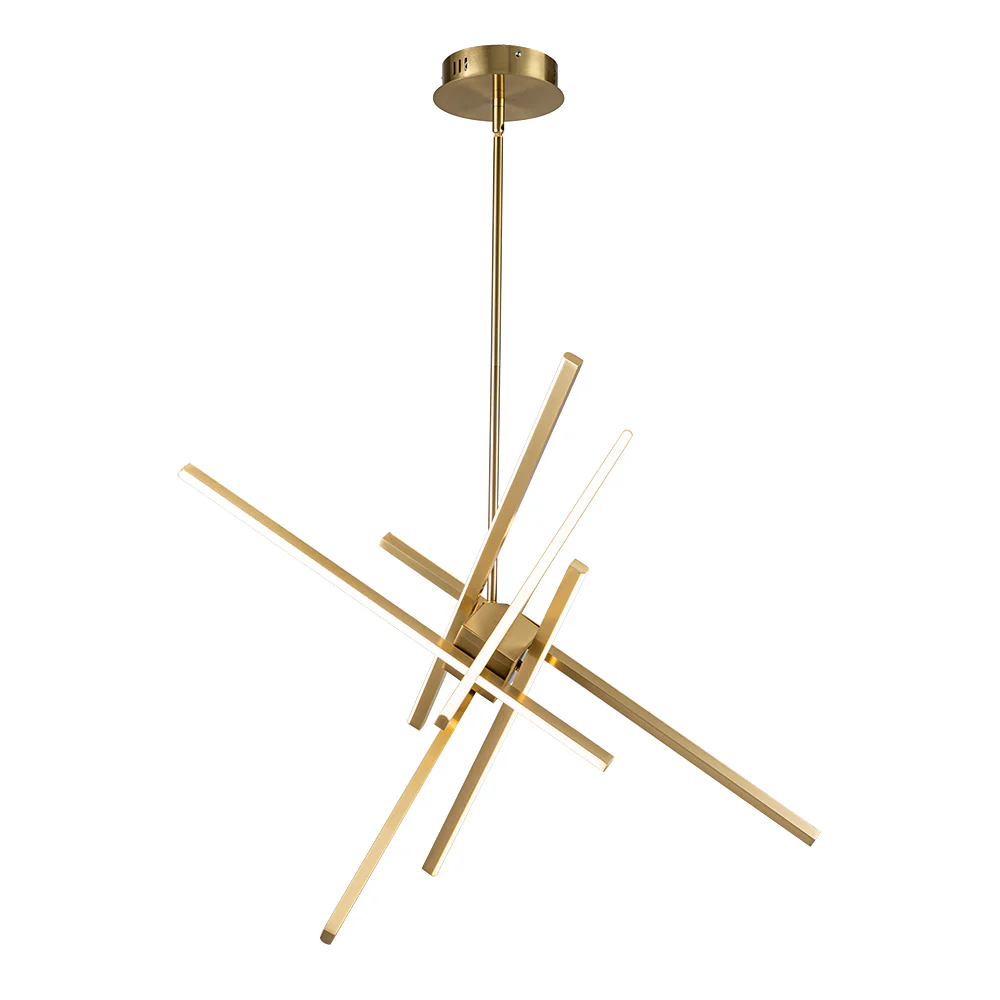6-Light LED Rod Sputnik Chandelier - Image 3