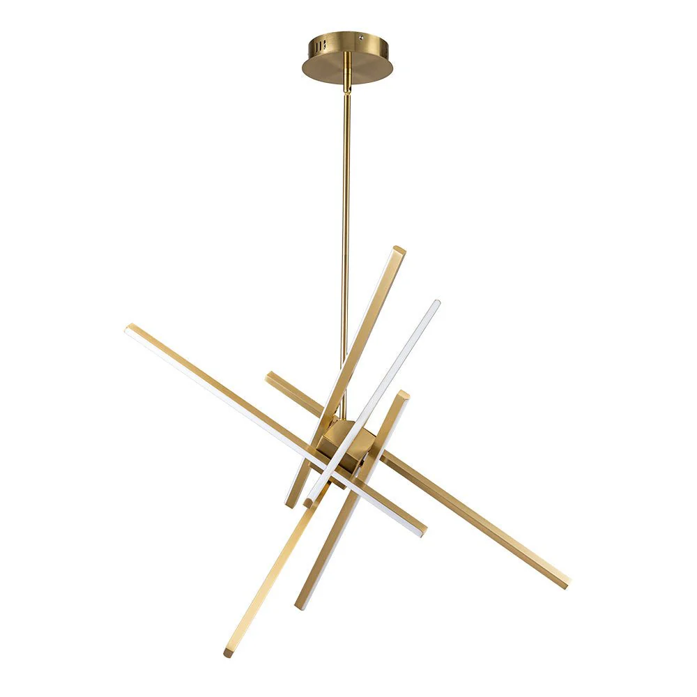 6-Light LED Rod Sputnik Chandelier - Image 4