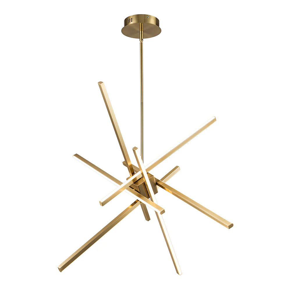 6-Light LED Rod Sputnik Chandelier - Image 5
